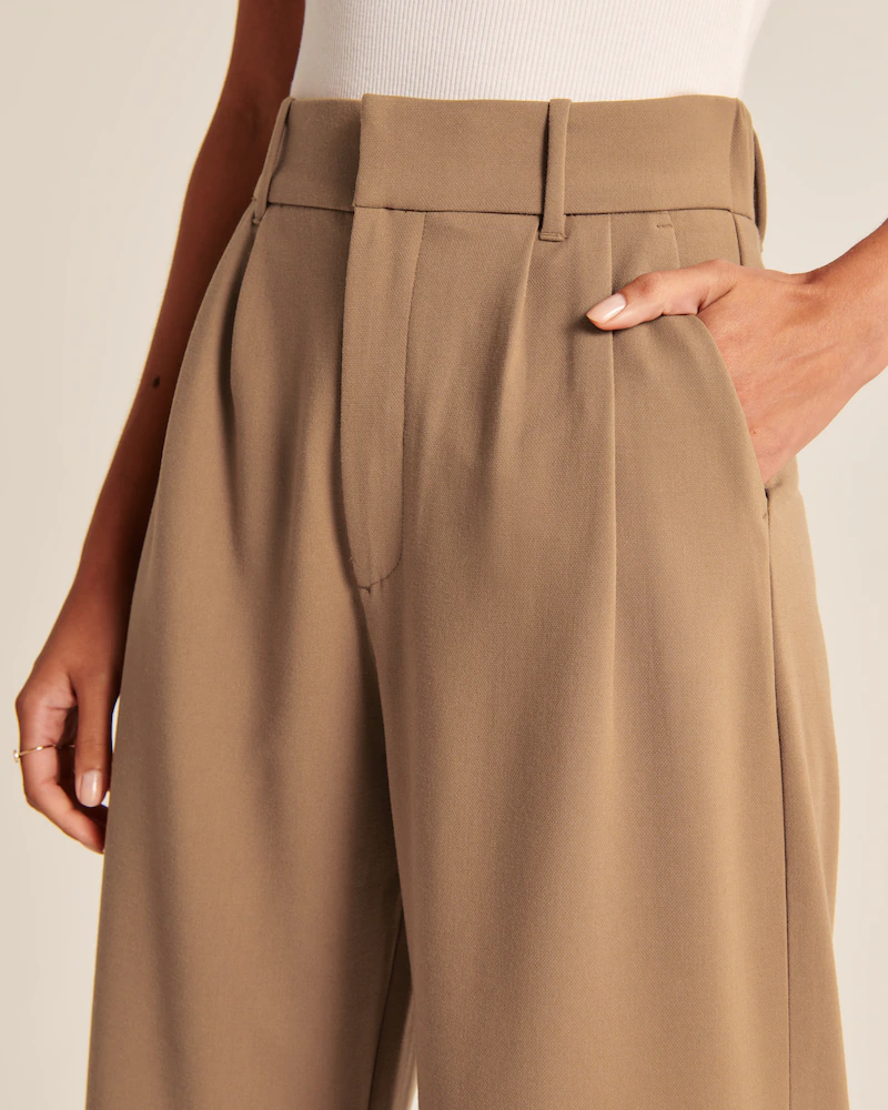 High Waist Tailored Wide Leg Pants