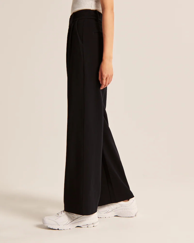 High Waist Tailored Wide Leg Pants